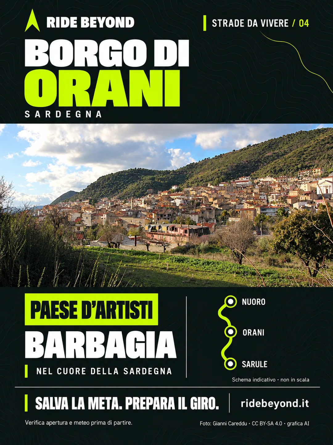 Grafica RIDE BEYOND · Orani, Sardegna