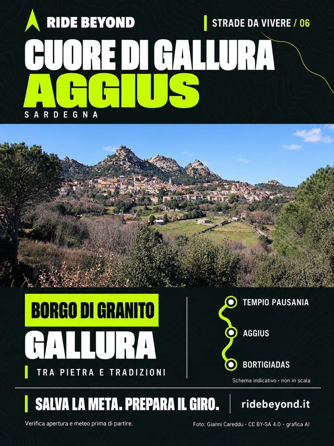 Grafica RIDE BEYOND · Aggius, Sardegna