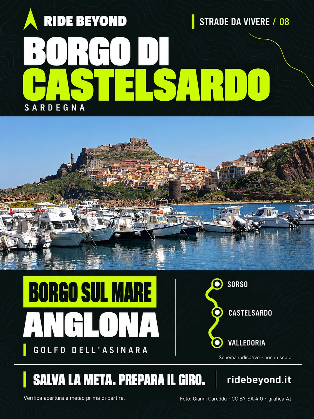 Grafica RIDE BEYOND · Castelsardo, Sardegna