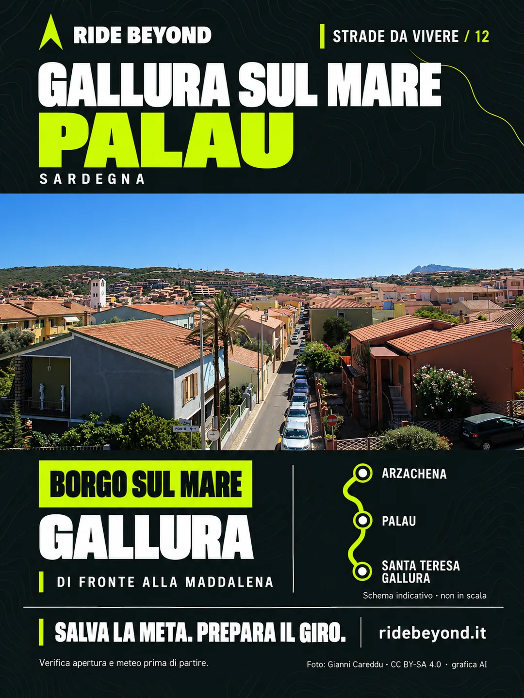 Grafica RIDE BEYOND · Palau, Sardegna