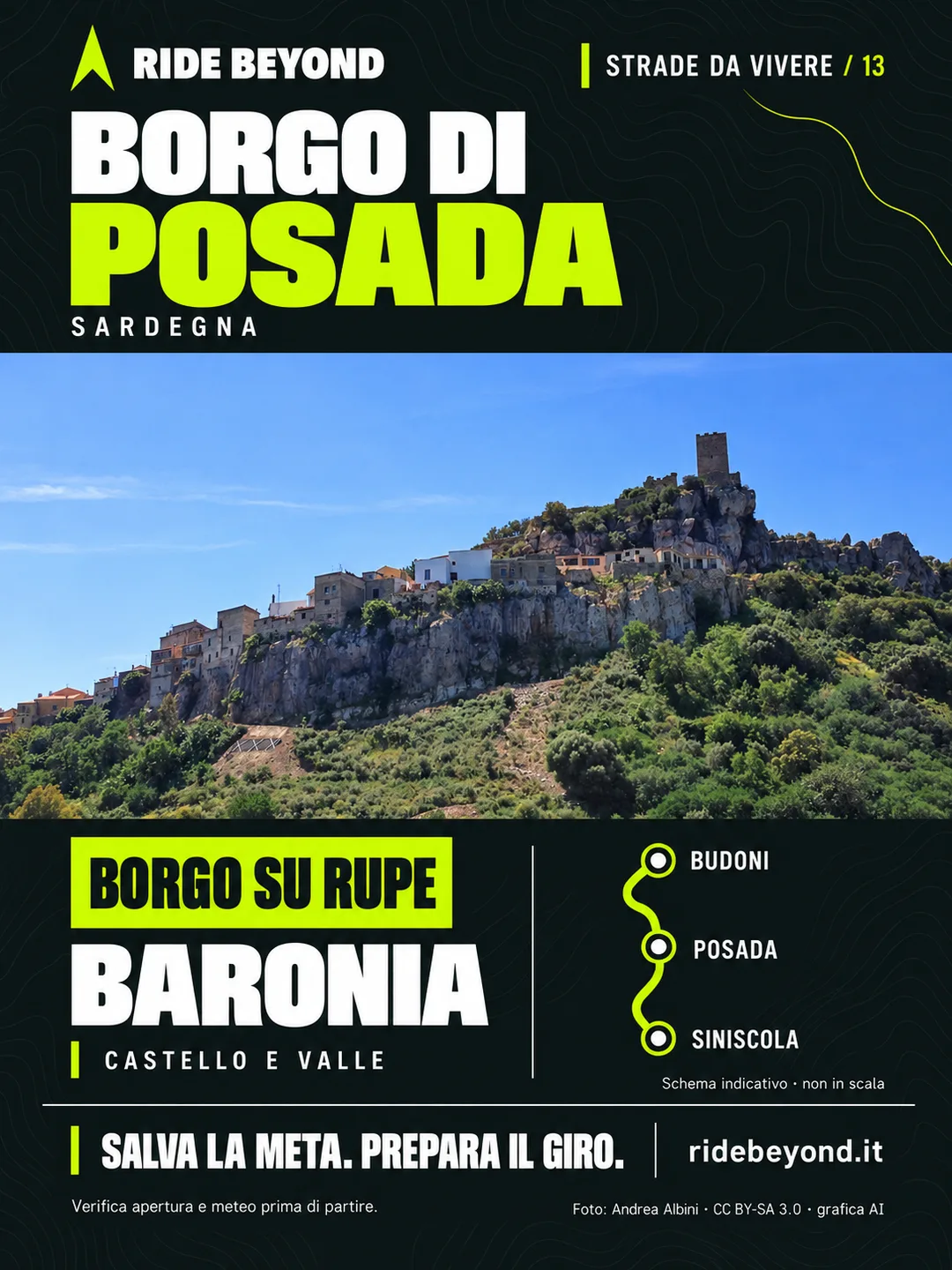 Grafica RIDE BEYOND · Posada, Sardegna