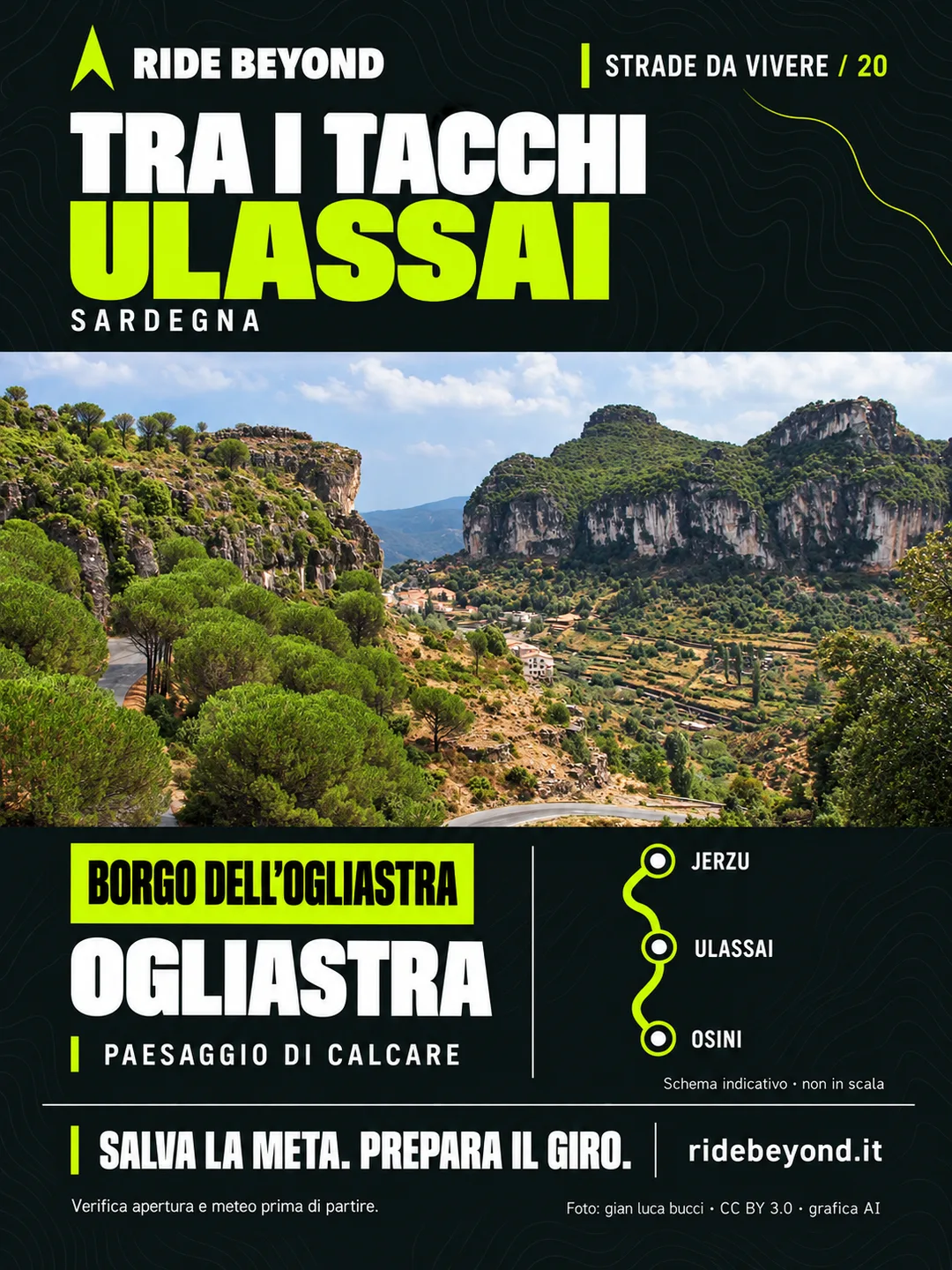 Grafica RIDE BEYOND · Ulassai, Sardegna
