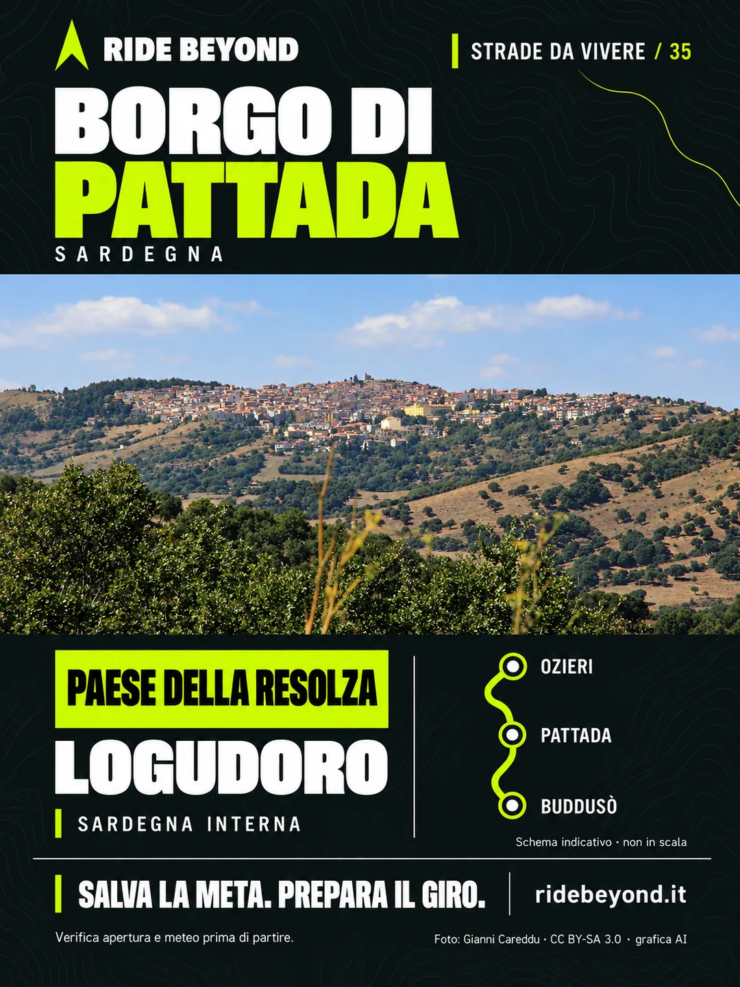 Grafica RIDE BEYOND · Pattada, Sardegna