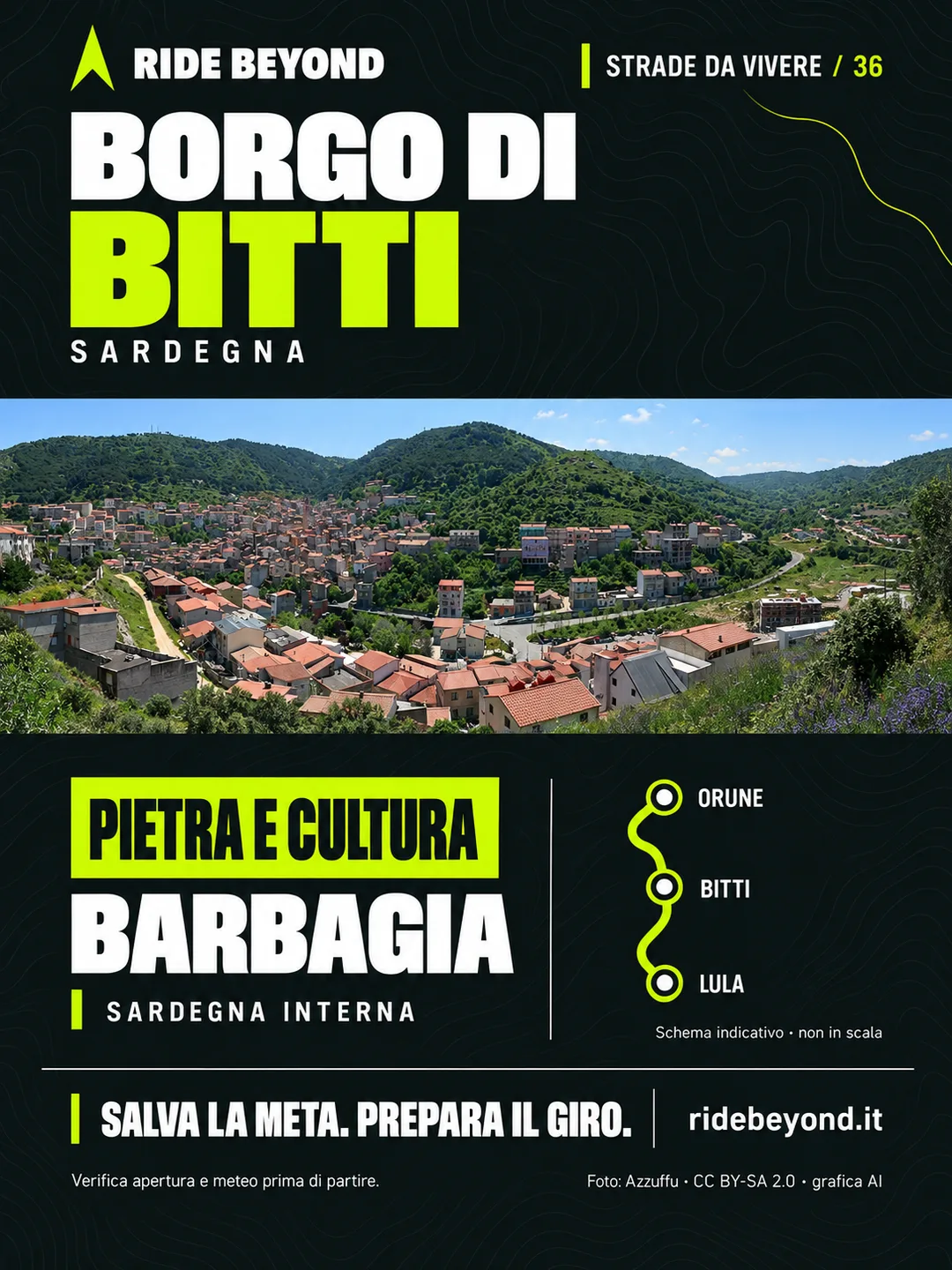 Grafica RIDE BEYOND · Bitti, Sardegna