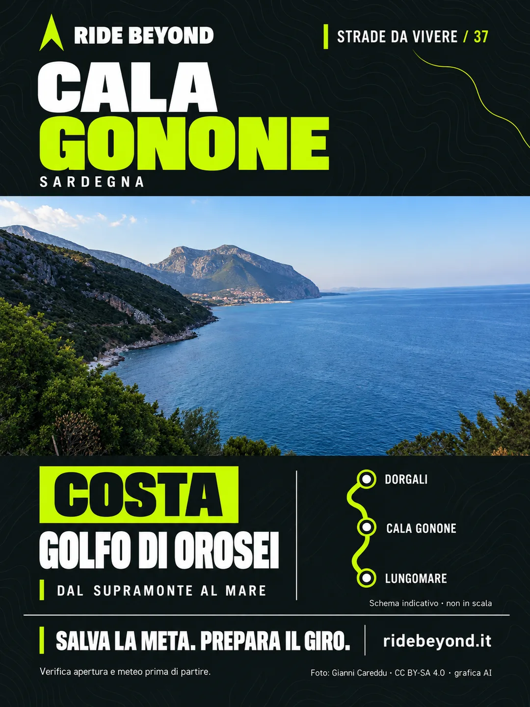 Grafica RIDE BEYOND · Cala Gonone, Sardegna