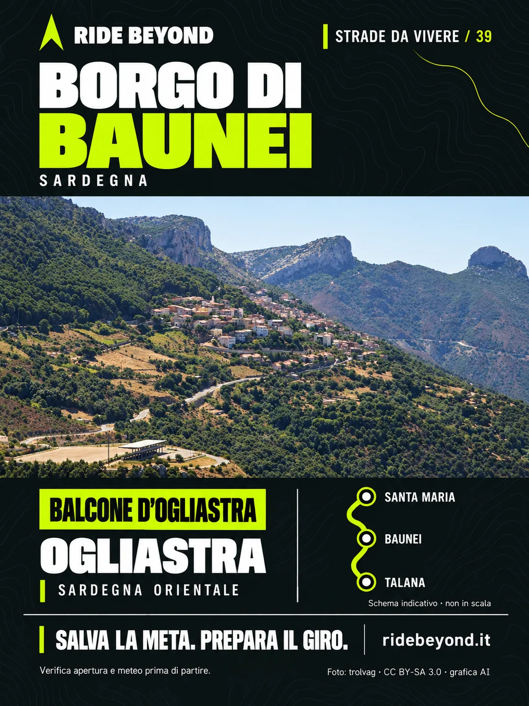 Grafica RIDE BEYOND · Baunei, Sardegna