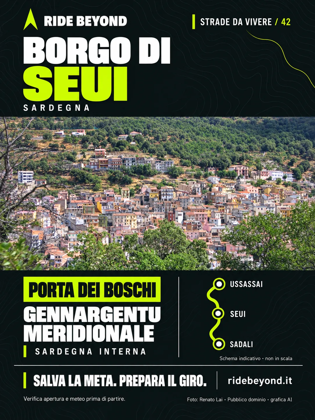 Grafica RIDE BEYOND · Seui, Sardegna