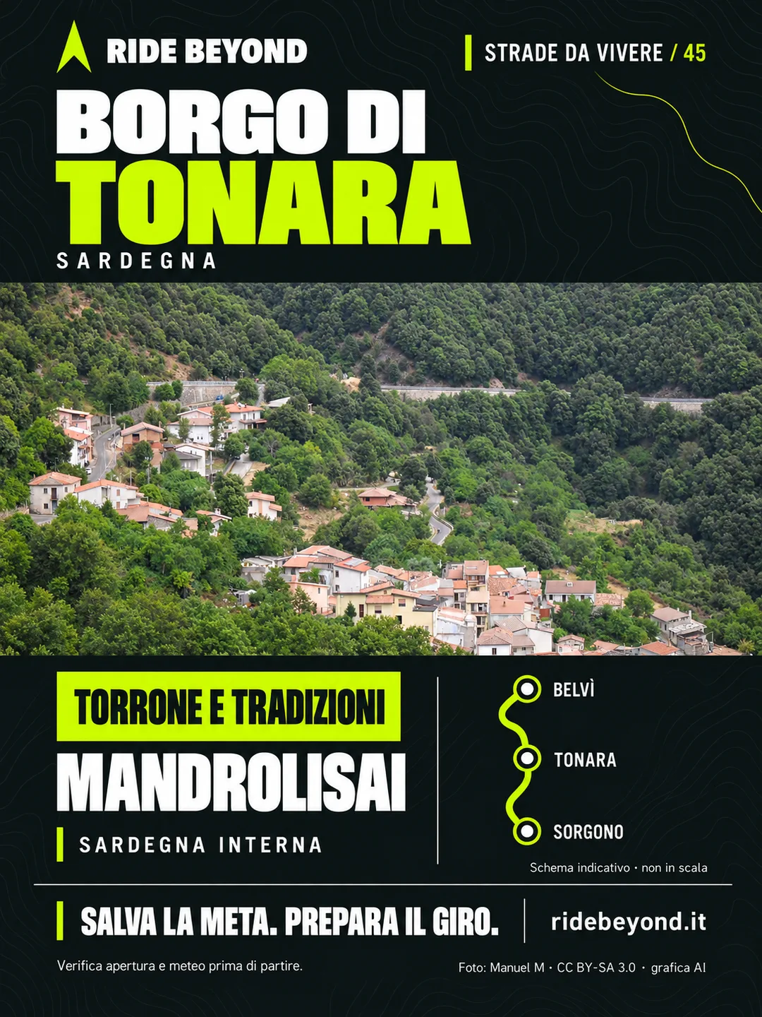 Grafica RIDE BEYOND · Tonara, Sardegna