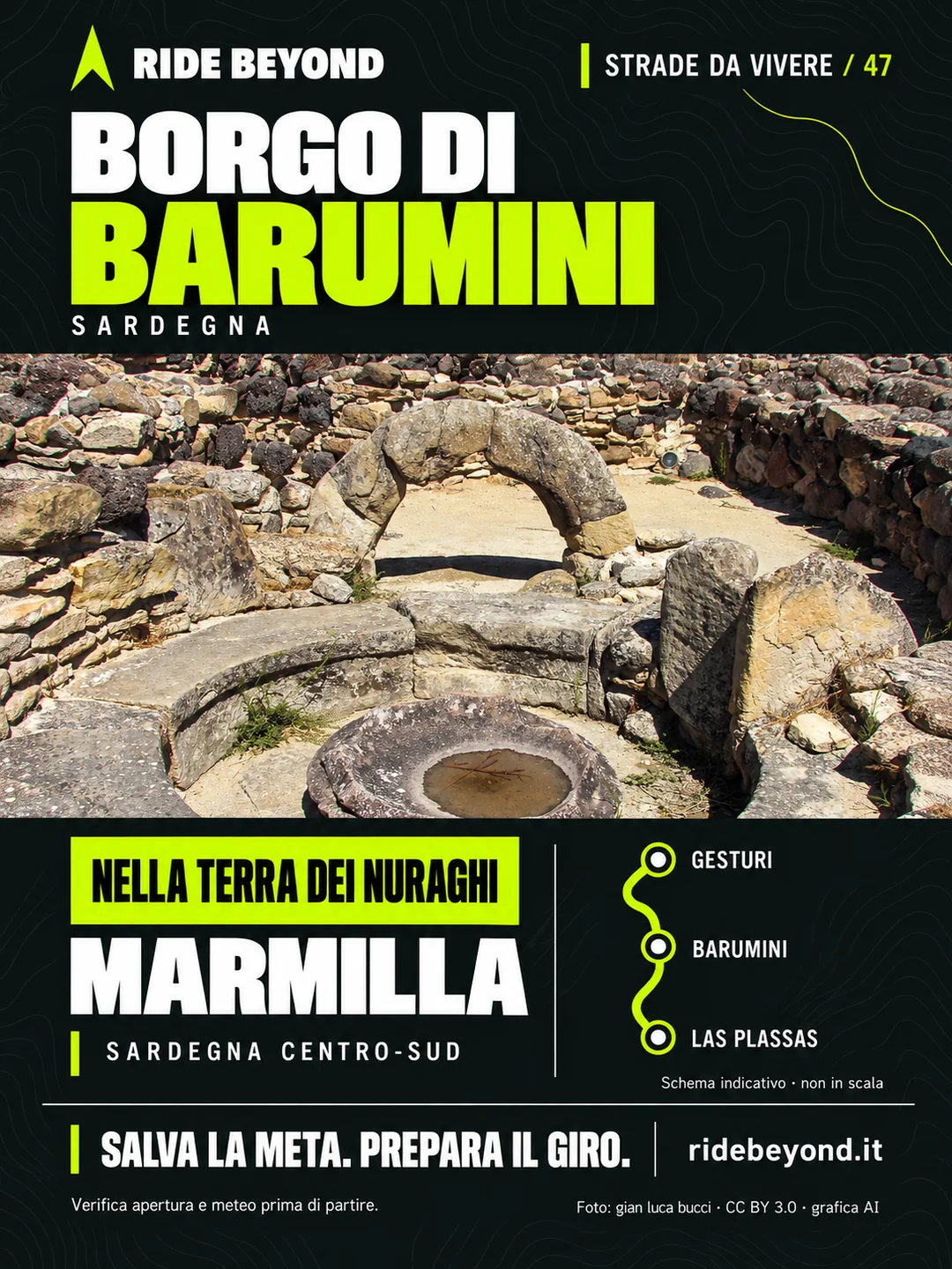 Grafica RIDE BEYOND · Barumini, Sardegna