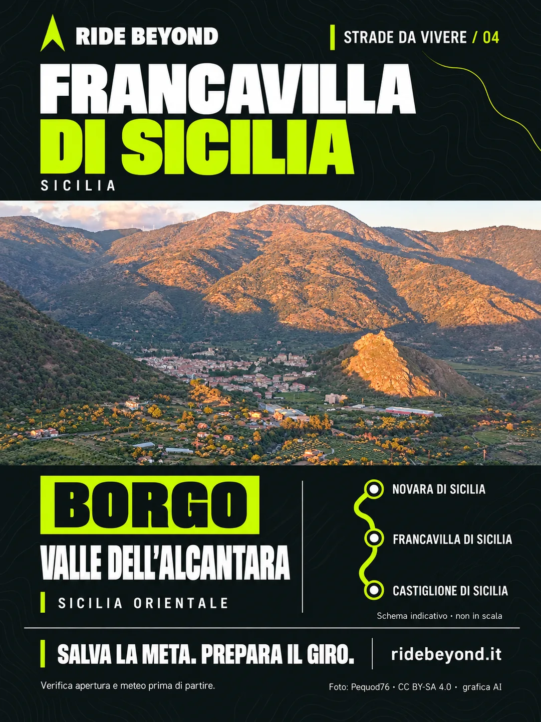 Grafica RIDE BEYOND · Francavilla di Sicilia, Sicilia