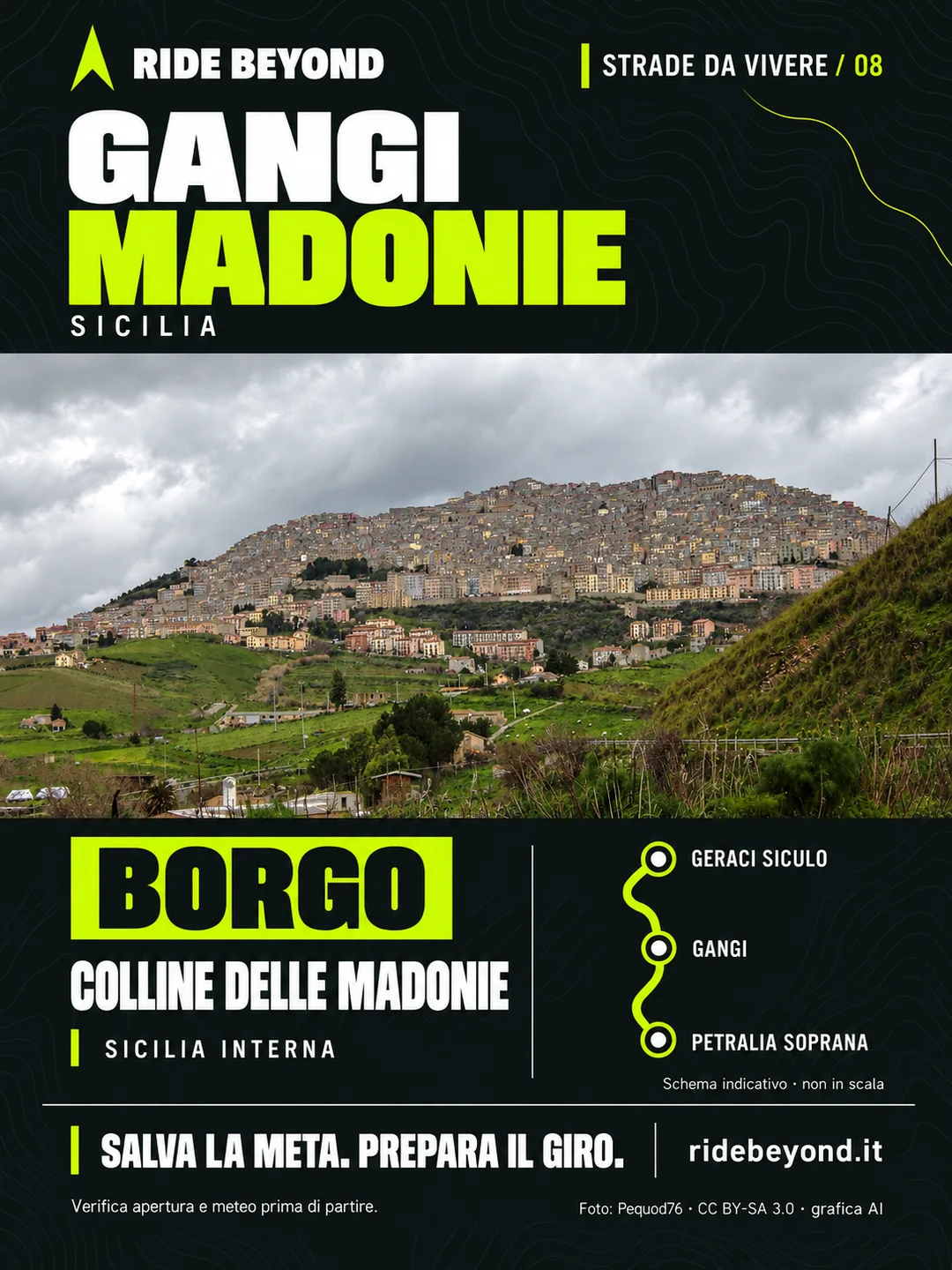 Grafica RIDE BEYOND · Gangi, Sicilia