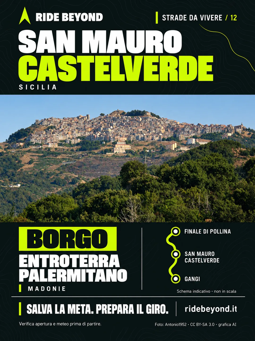 Grafica RIDE BEYOND · San Mauro Castelverde, Sicilia