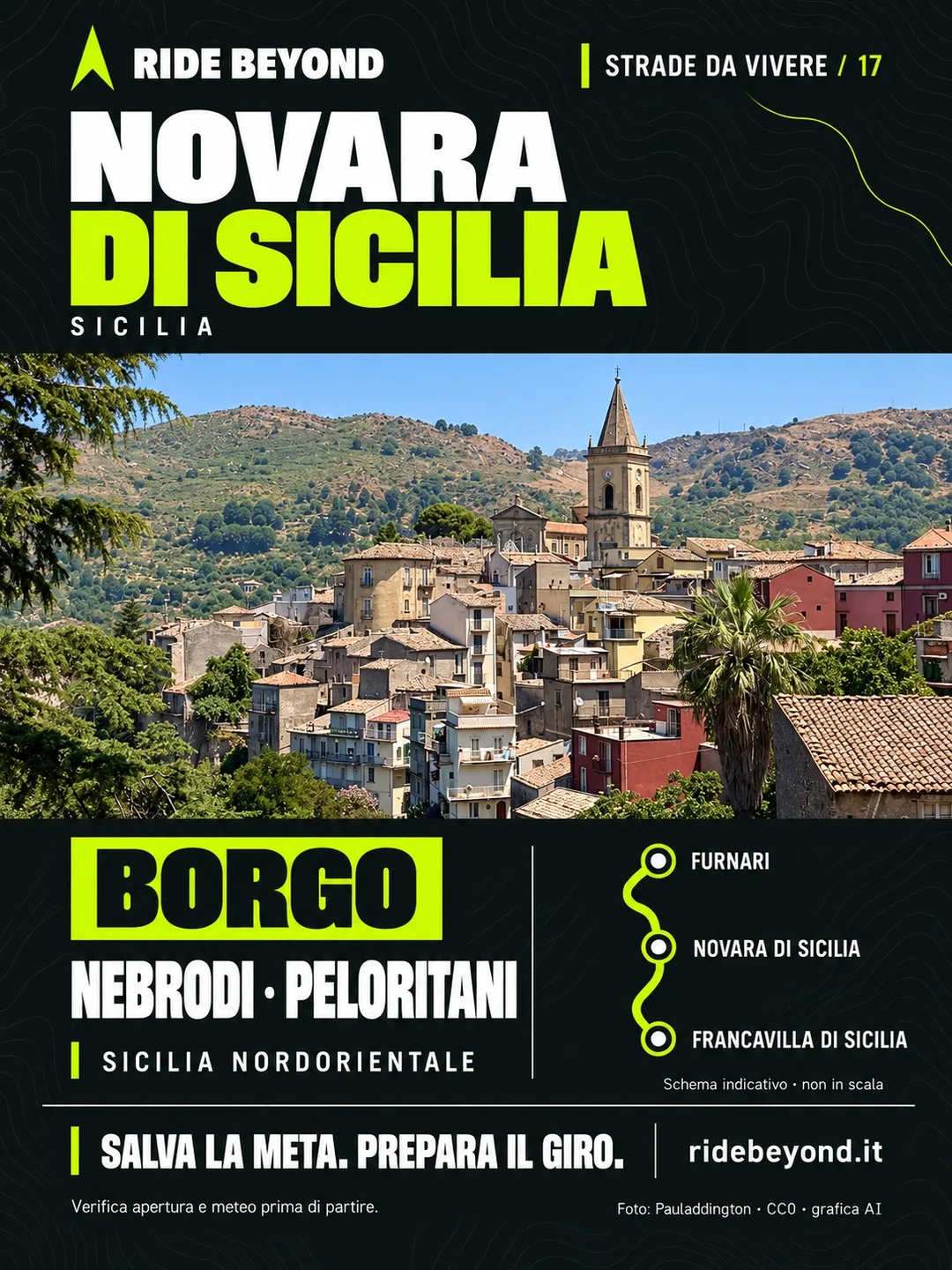 Grafica RIDE BEYOND · Novara di Sicilia, Sicilia