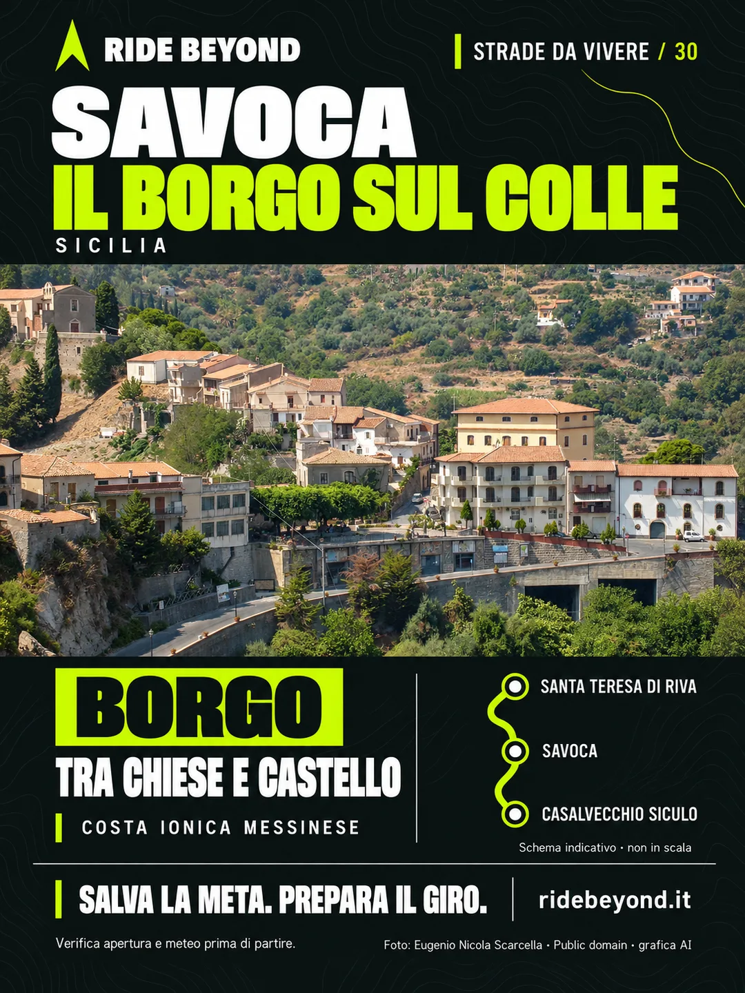 Grafica RIDE BEYOND · Savoca, Sicilia