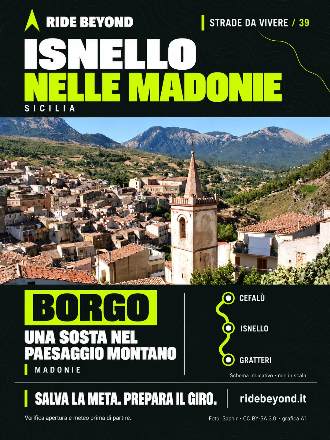 Grafica RIDE BEYOND · Isnello, Sicilia