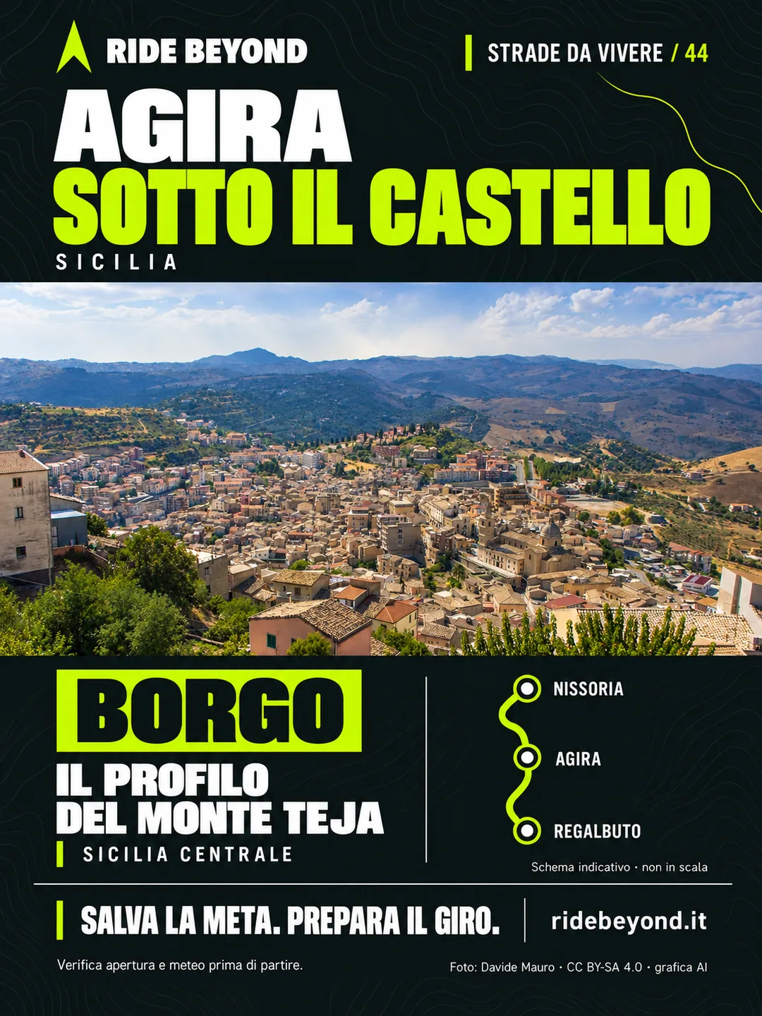 Grafica RIDE BEYOND · Agira, Sicilia