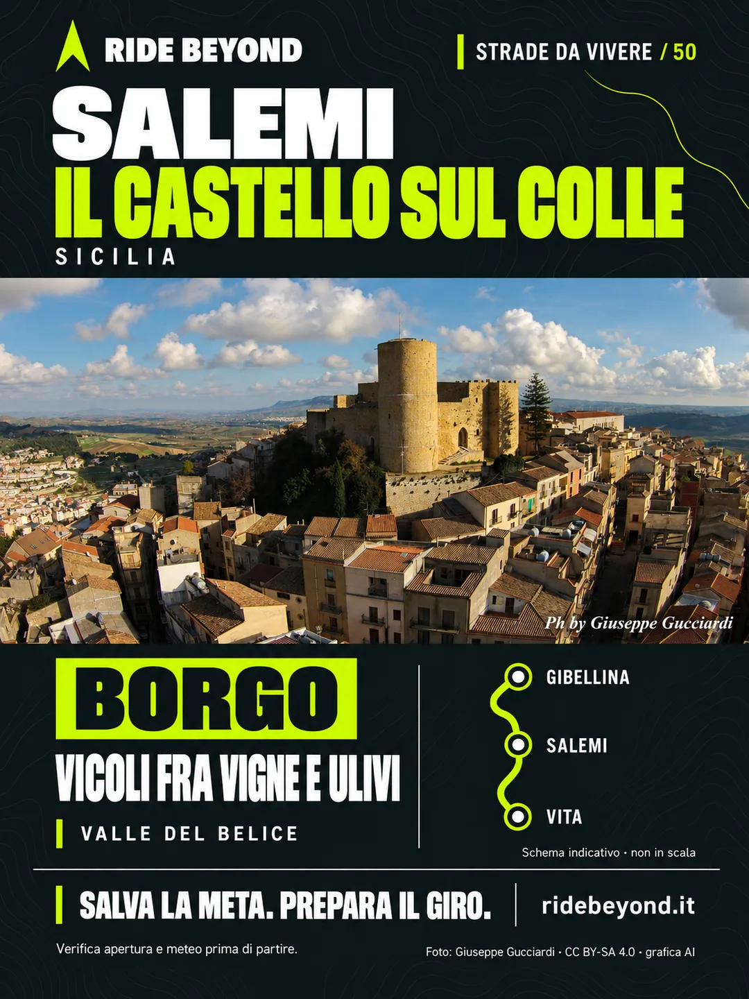 Grafica RIDE BEYOND · Salemi, Sicilia