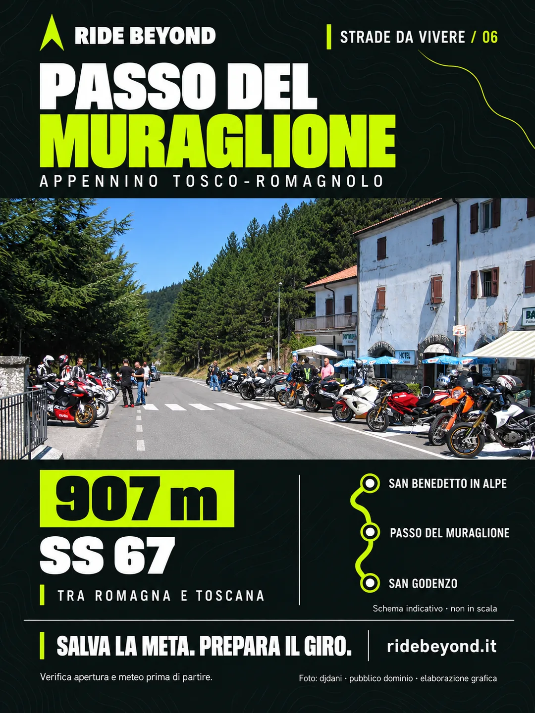 Grafica RIDE BEYOND · Passo del Muraglione, Toscana