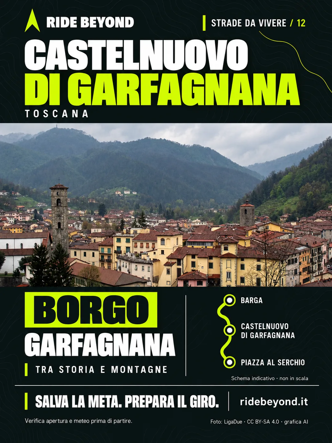 Grafica RIDE BEYOND · Castelnuovo di Garfagnana, Toscana