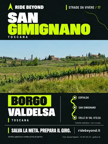 Grafica RIDE BEYOND · San Gimignano