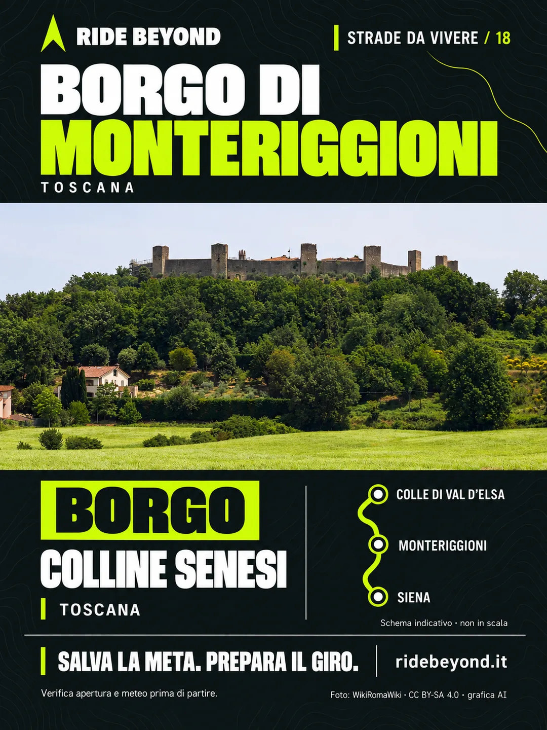 Grafica RIDE BEYOND · Monteriggioni, Toscana