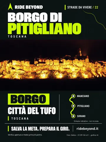 Grafica RIDE BEYOND · Pitigliano