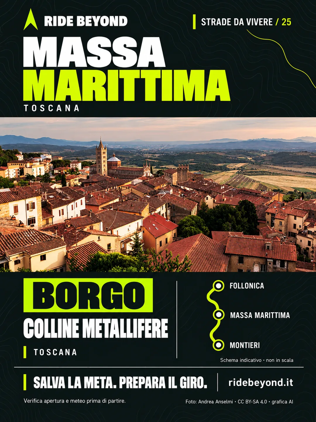 Grafica RIDE BEYOND · Massa Marittima, Toscana