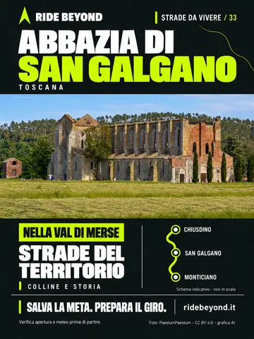 Grafica RIDE BEYOND · Abbazia di San Galgano