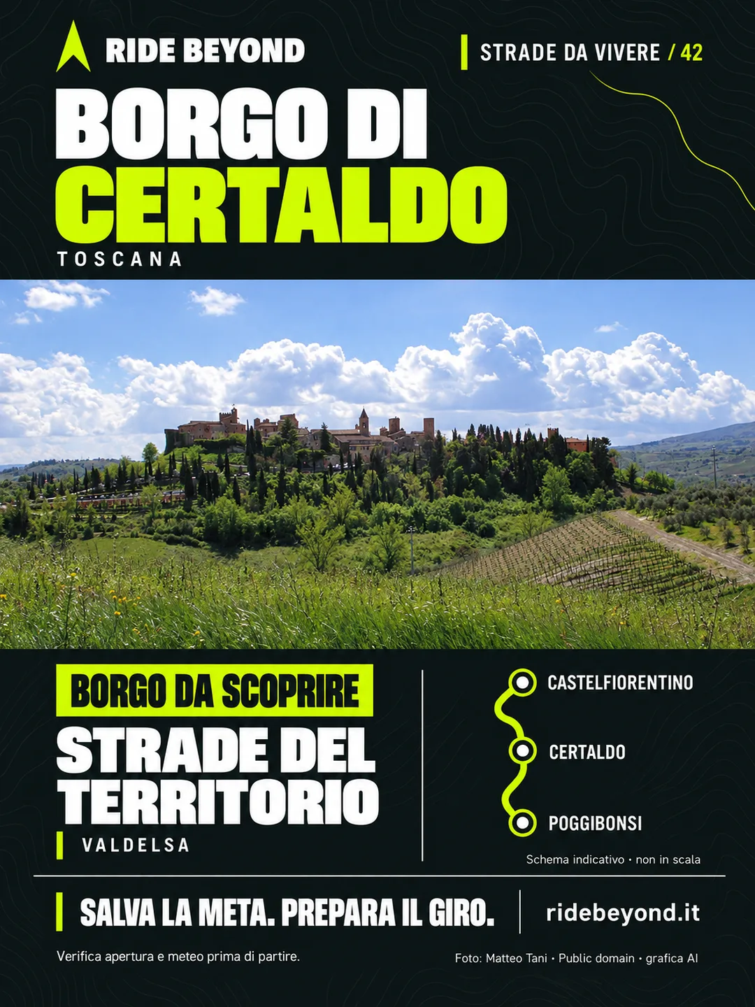 Grafica RIDE BEYOND · Certaldo, Toscana
