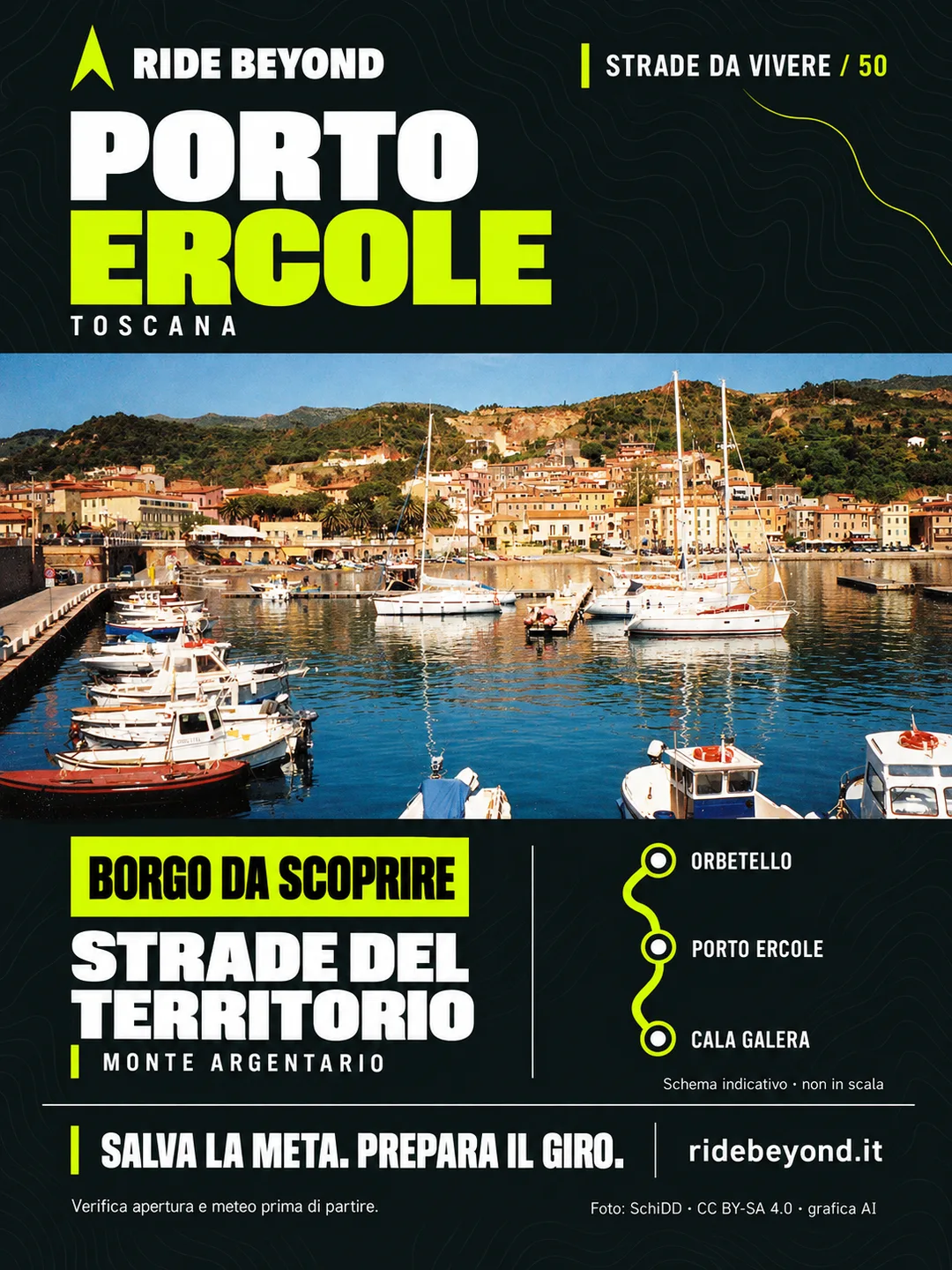 Grafica RIDE BEYOND · Porto Ercole, Toscana