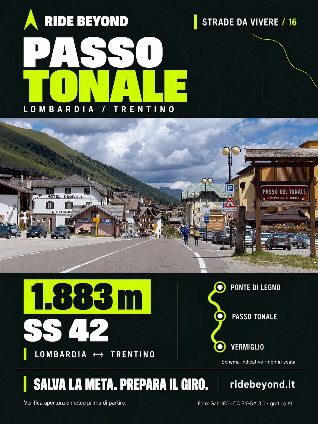 Grafica RIDE BEYOND · Passo Tonale, Trentino-Alto Adige