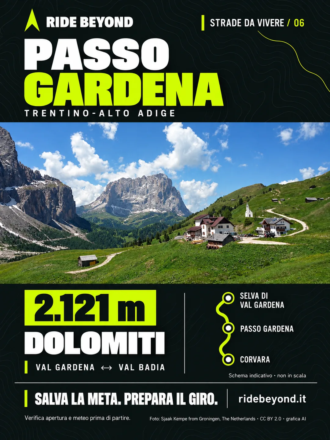 Grafica RIDE BEYOND · Passo Gardena, Trentino-Alto Adige
