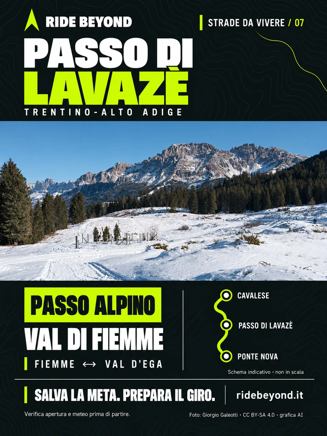 Grafica RIDE BEYOND · Passo di Lavazè, Trentino-Alto Adige