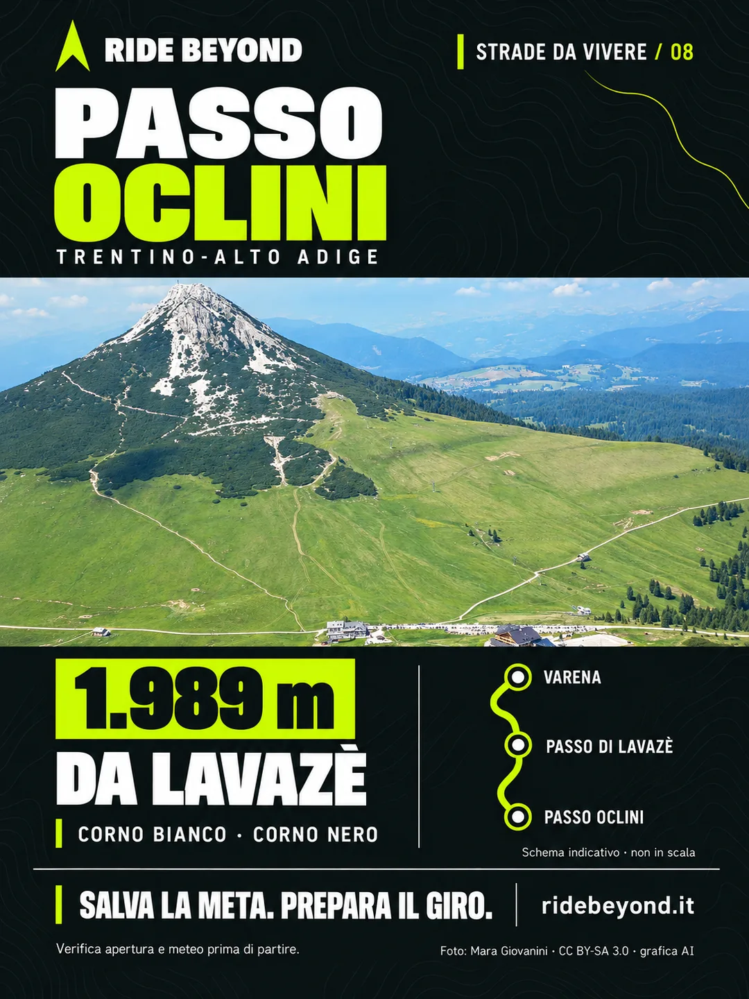 Grafica RIDE BEYOND · Passo Oclini, Trentino-Alto Adige