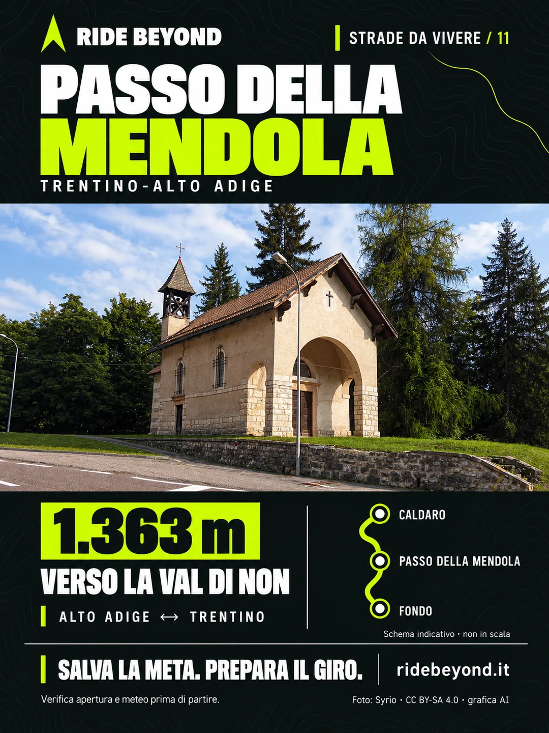 Grafica RIDE BEYOND · Passo della Mendola, Trentino-Alto Adige