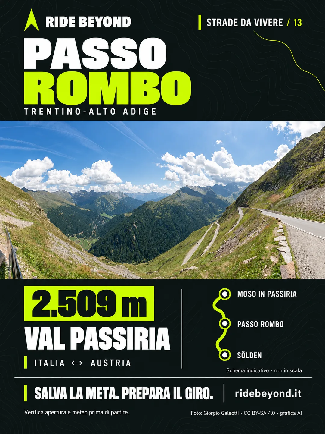 Grafica RIDE BEYOND · Passo Rombo, Trentino-Alto Adige