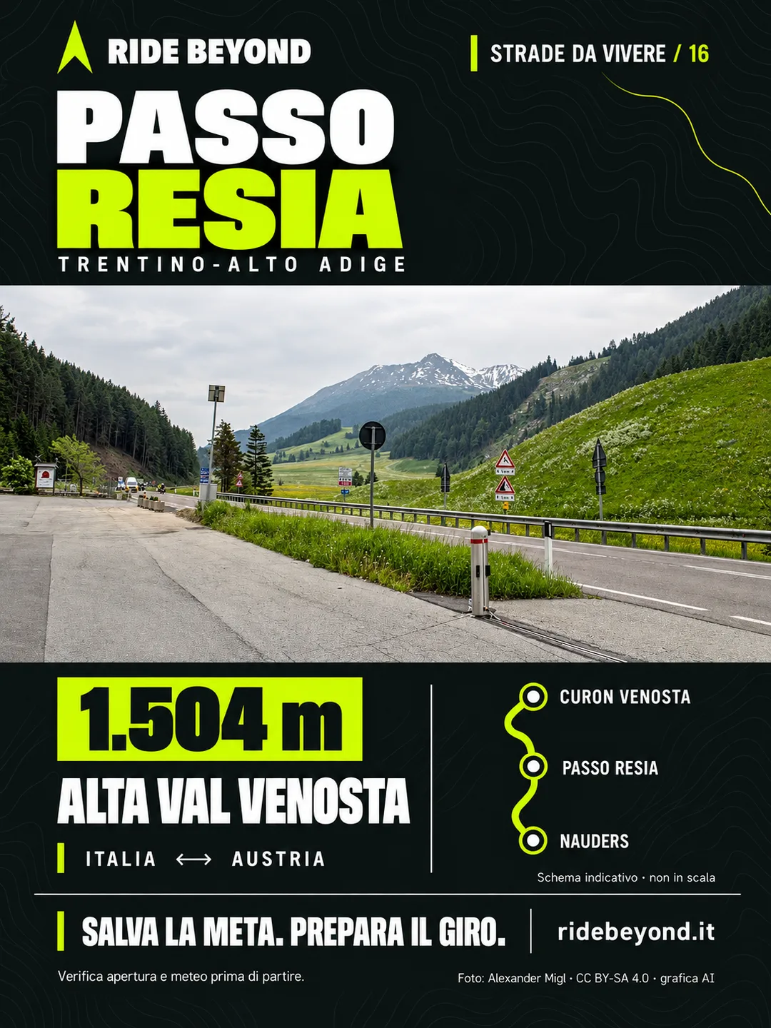 Grafica RIDE BEYOND · Passo Resia, Trentino-Alto Adige