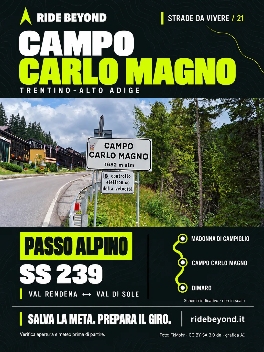 Grafica RIDE BEYOND · Campo Carlo Magno, Trentino-Alto Adige