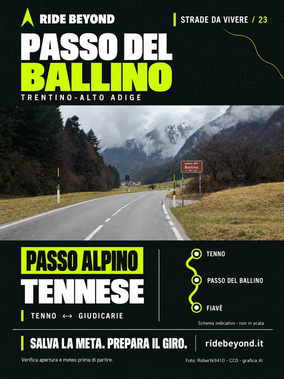 Grafica RIDE BEYOND · Passo del Ballino, Trentino-Alto Adige