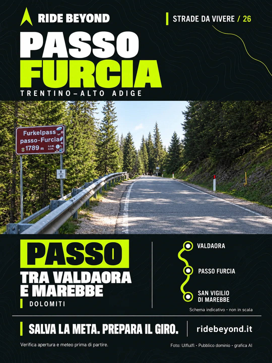 Grafica RIDE BEYOND · Passo Furcia, Trentino-Alto Adige