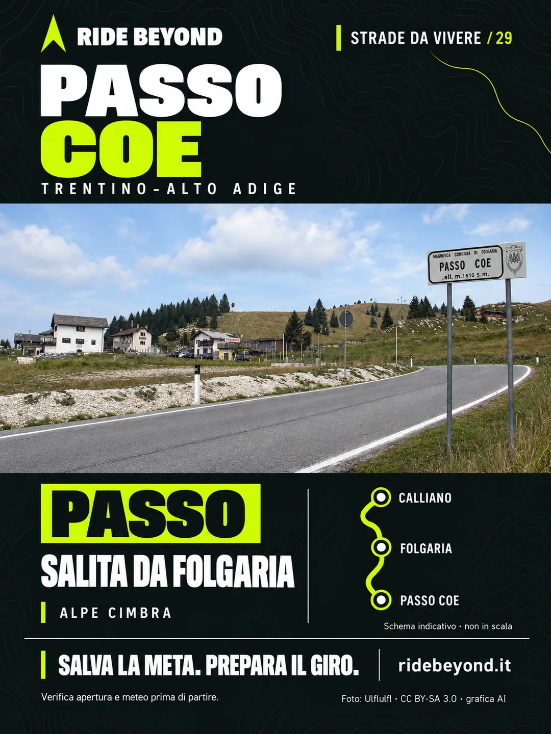 Grafica RIDE BEYOND · Passo Coe, Trentino-Alto Adige