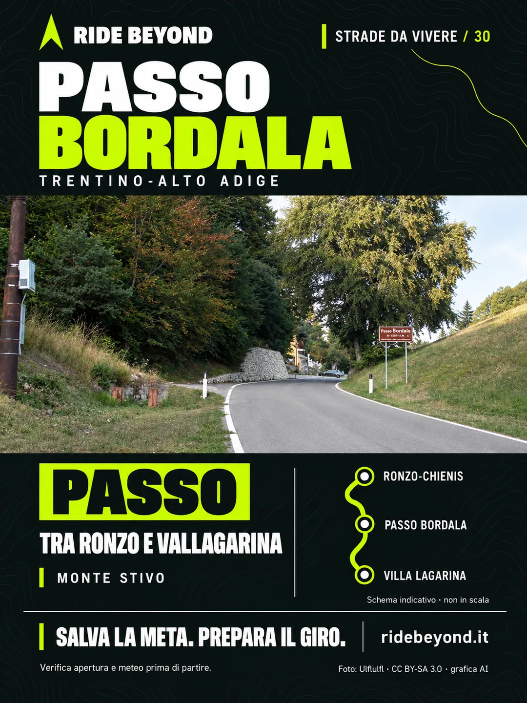 Grafica RIDE BEYOND · Passo Bordala, Trentino-Alto Adige