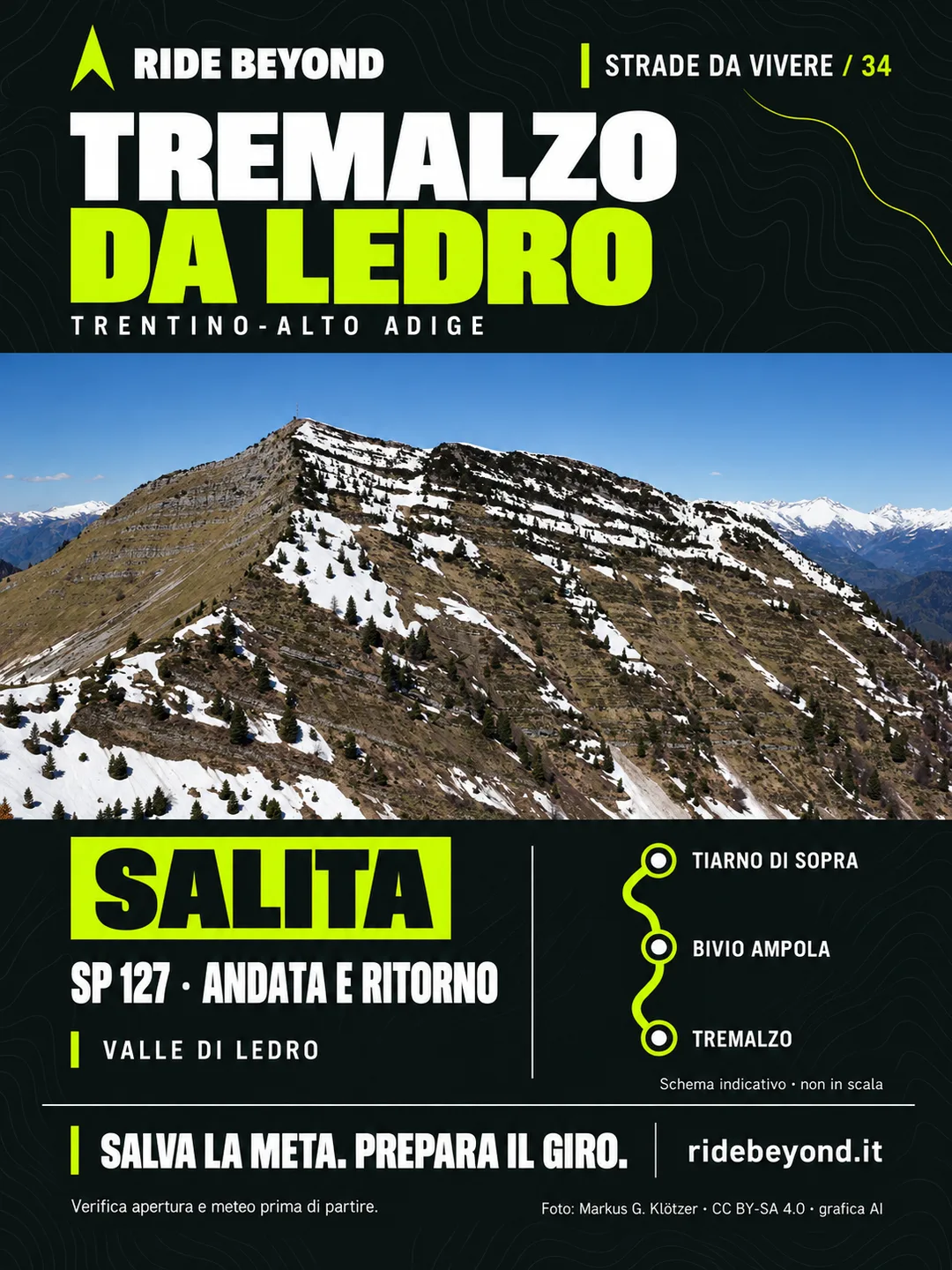 Grafica RIDE BEYOND · Tremalzo · Salita da Ledro, Trentino-Alto Adige