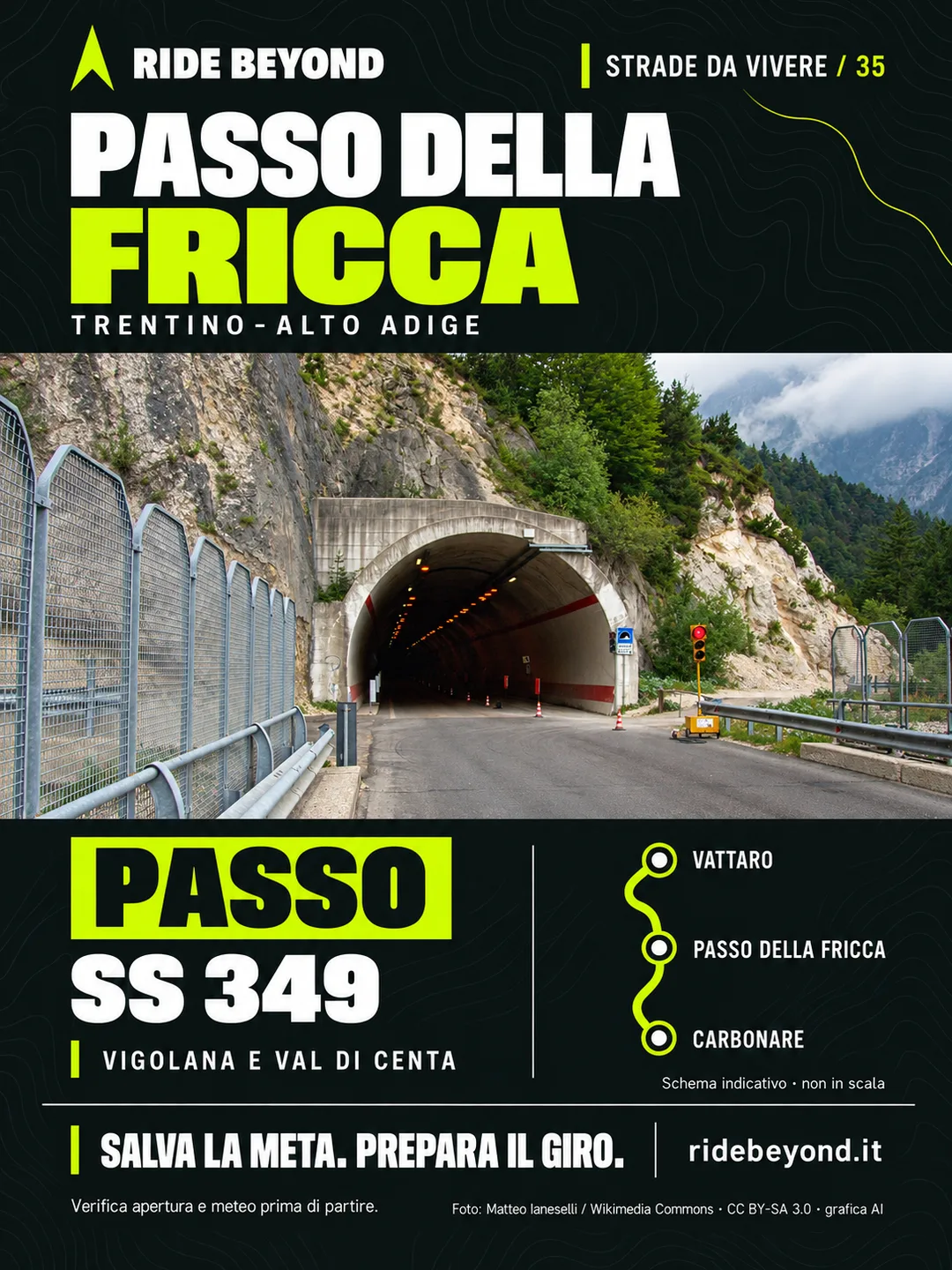 Grafica RIDE BEYOND · Passo della Fricca, Trentino-Alto Adige