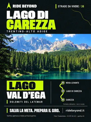 Grafica RIDE BEYOND · Lago di Carezza