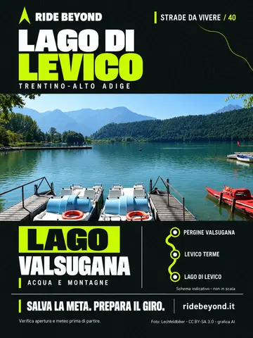 Grafica RIDE BEYOND · Lago di Levico