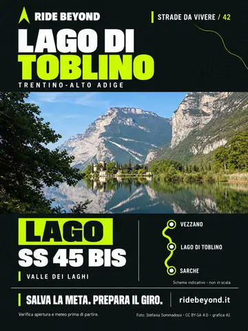 Grafica RIDE BEYOND · Lago di Toblino