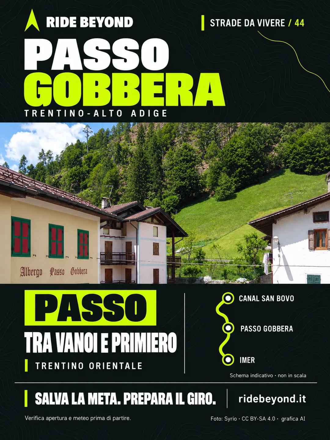Grafica RIDE BEYOND · Passo Gobbera, Trentino-Alto Adige