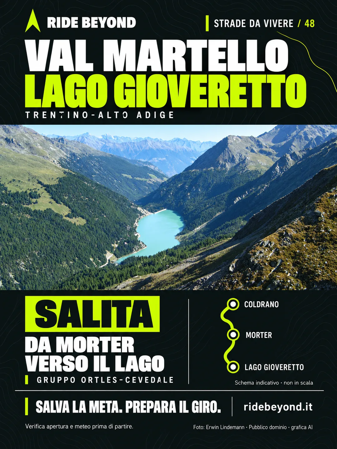 Grafica RIDE BEYOND · Val Martello · Lago Gioveretto, Trentino-Alto Adige