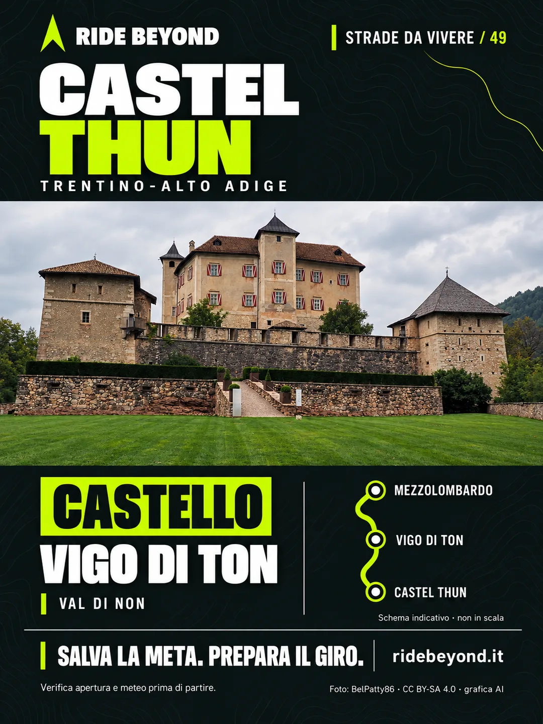 Grafica RIDE BEYOND · Castel Thun, Trentino-Alto Adige